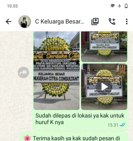Pengiriman Papan Bunga Duka Bintaro